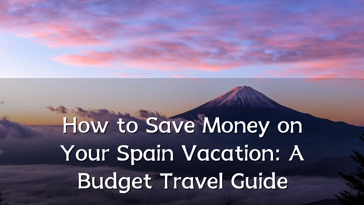 How to Save Money on Your Spain Vacation: A Budget Travel Guide