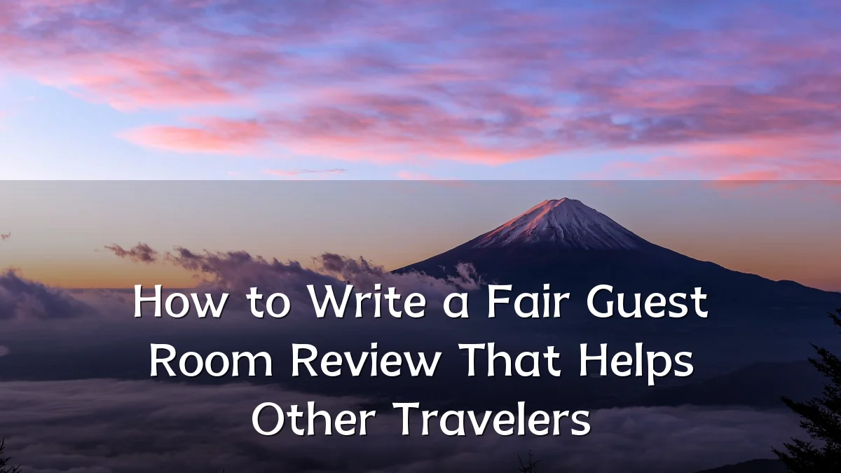 How to Write a Fair Guest Room Review That Helps Other Travelers