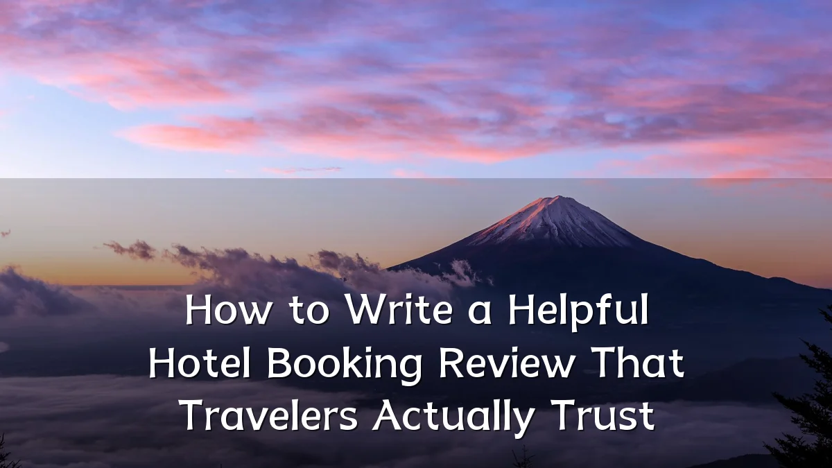 How to Write a Helpful Hotel Booking Review That Travelers Actually Trust